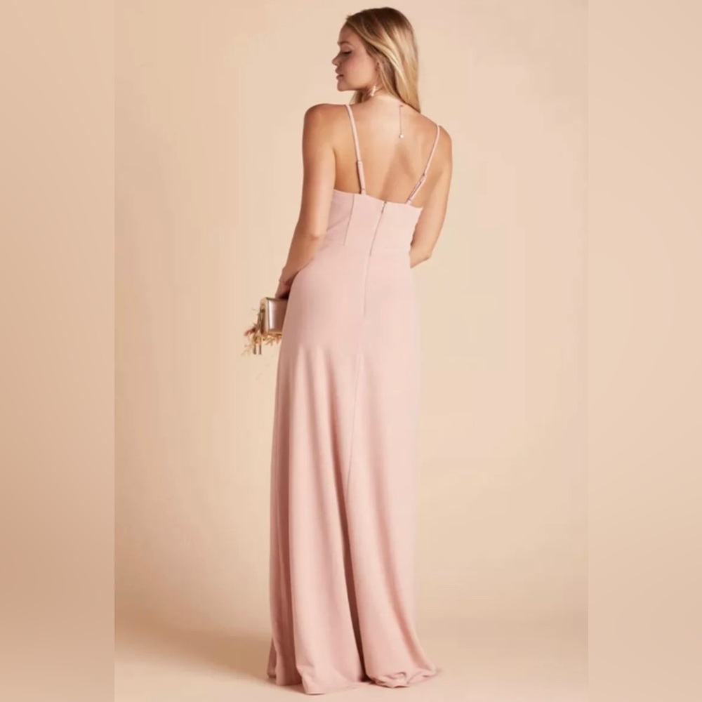 Birdy Grey Blush Pink Cowl Neck Bridesmaid Dress - Picture 7 of 10
